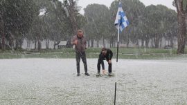 Antalya’daki golf turnuvasına kar engeli