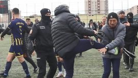 Tekirdağ’da amatör maçta çıkan kavgaya polis müdahale etti