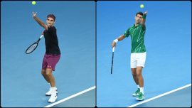 Kortta Djokovic kort dışında Federer kazandı