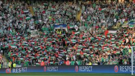Celtic taraftarı Filistin’e desteğini sürdürüyor
